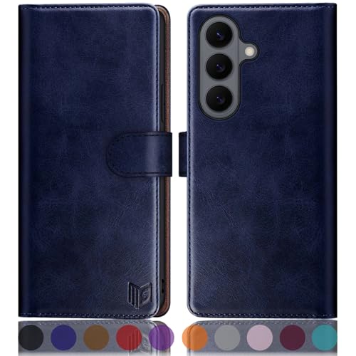 SUANPOT Compatible with Samsung Galaxy S26 Wallet case with RFID Blocking Credit Card Holder,Flip Book PU Leather Protective Cover Women Men for Samsung S26 Phone case Blue - color: Blue, size: Samsung Galaxy S26