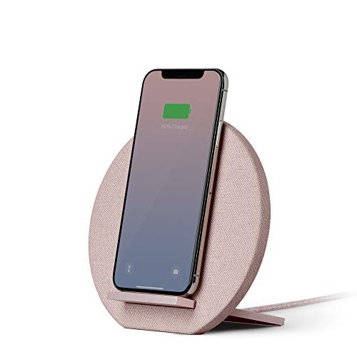 Native Union Dock Wireless Charger Stand - High Speed [Qi Certified] 10W Versatile Fast Wireless Charging Stand - Compatible with iPhone 11/11 Pro/11 Pro Max (Rose) - color: Rose