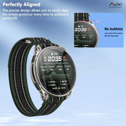6 Pack Compatible for Aamazfit Cheetah 2 Ultra Screen Protector, Flexible TPU Film [Not Glass], Full Coverag, HD Clear Easy Install, Bubble Free for Aamazfit Cheetah 2 Ultra Screen Protector - size: RM6-Aamazfit cheetah 2 ultra-Z