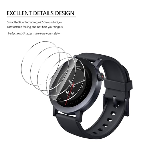 Anoowkoa 4 Pack Premium Screen Protector for Nothing CMF Watch 3 Pro Tempered Glass Film，9H Hardness,Ultra Resistant,Anti-Fingerprints,No Bubbles,HD-Clear,Easy Install - color: Nothing CMF Watch 3 Pro