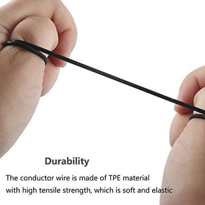 YOCUNKER 3.5mm Wired Earphone, in-Ear Earbuds, High Sound Quality, 3 Meter Length Cord, Lightweight, Smartphone/Tablet/Laptop/TV Earphones, Watch TV from a Distance, No Microphone(Black) - color: Black