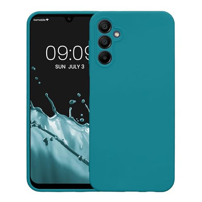 kwmobile Case Compatible with Samsung Galaxy A14 5G Case - Protective Slim TPU Phone Cover - Soft Matte Finish - Teal Matte - color: teal matte, size: Galaxy A14 5G