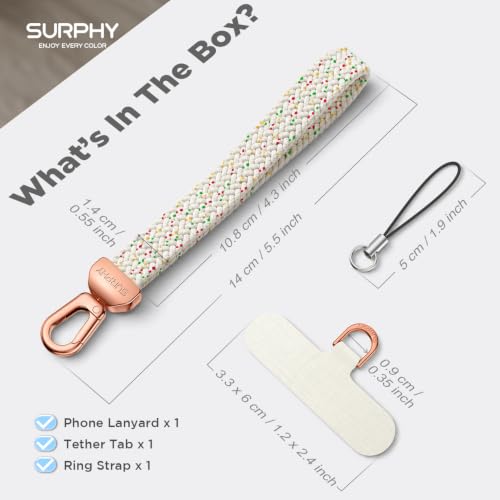 SURPHY Elastic Phone Wrist Strap, Phone Lanyard, Key Chain Lanyards - color: Starlight Dots