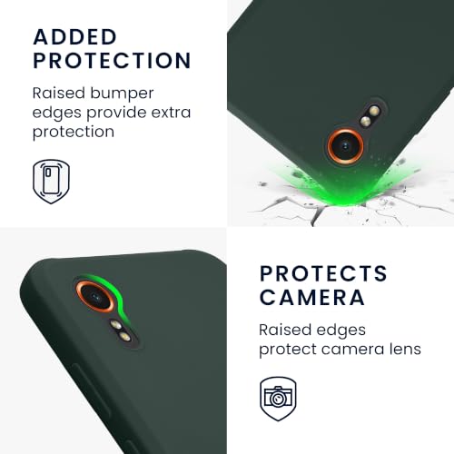 kwmobile Case Compatible with Samsung Galaxy Xcover7 Case - Soft Slim Protective TPU Silicone Cover - Moss Green - color: moss green