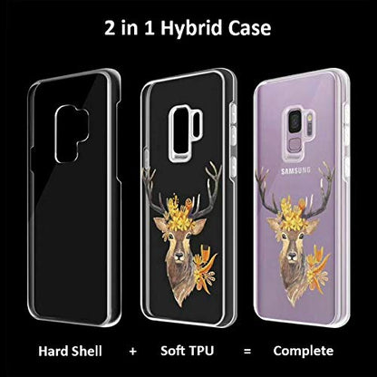 Z-GEN - Compatible with Samsung Galaxy J7 2018, J7 Refine, J7 Star, J7 Crown, J7 Aura, J7 Top, J7 V J7V - Slim Image TPU Hybrid Clear Phone Case - AC2 Blue Totem - color: AC2 - Blue Totem