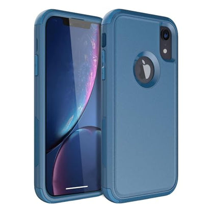 Co-Goldguard Case for iPhone XR, [3-Layer][Shockproof] [Dropproof] for iPhone XR Phone Case, Heavy Duty Protection Case for iPhone XR, 6.1 inch (Seablue) - color: SeaBlue