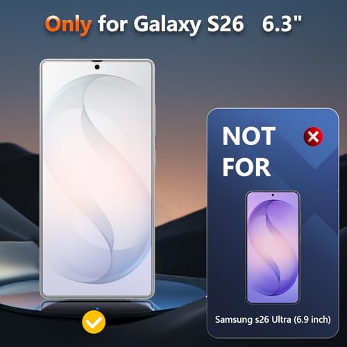 [2 Pack] 4 Way 360 ° Matte TPU Privacy Screen Protector for Samsung Galaxy S26 (Not Glass), Fingerprint Sensor Compatible, Anti-Glare Full Adhesive Flexible Film - size: Galaxy S26