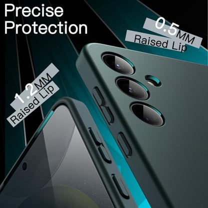 JETech Slim Case for Samsung Galaxy S24 Plus, Midnight Green | Camera Lens Protection, Soft TPU Design, Matte Finish, Shockproof Protection - color: Midnight Green, size: S24 Plus