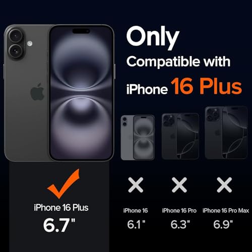 5 in 1 Clear Case for iPhone 16 Plus 6.7-Inch, with 2 Pack Full Coverage Tempered Glass Screen Protectors and Camera Lens Protectors, Non-Yellowing Shockproof Bumper Phone Cover - size: iPhone 16 Plus