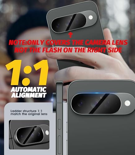 Orzero (3 Pack Camera Lens Protector Compatible for Google Pixel 10 (Not for Pro/XL Model), Protector de Cámera Case Friendly Tempered Glass 9H High Definition Microphone Cutout Anti-Scratch