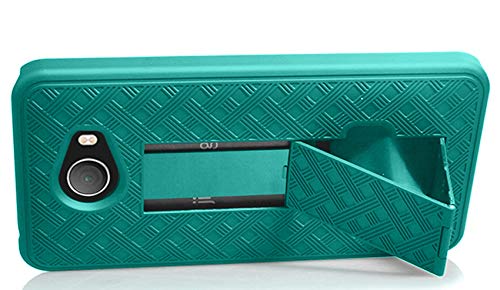 Nakedcellphone Kickstand Cover for Jitterbug Smart 2 Phone Case - Teal Mint | Slim Hard Shell with Stand, Satisfying Texture, For Lively Smart2 (Year 2018, Model 5049SJBS2) - color: Teal