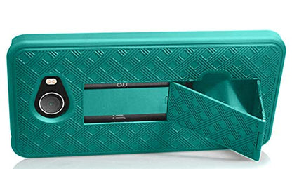 Nakedcellphone Kickstand Cover for Jitterbug Smart 2 Phone Case - Teal Mint | Slim Hard Shell with Stand, Satisfying Texture, For Lively Smart2 (Year 2018, Model 5049SJBS2) - color: Teal