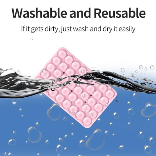 Silicone Double-Sided Suction Cup Phone Case Detachable Mount, Light Pink - color: Light Pink