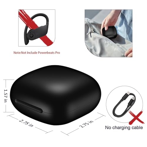 Replacement Charging Case Compatible with Powerbeats Pro: Charger Case with Bluetooth Pairing Button, 700mAh Battery, Not Included Earbuds - color: Powerbeats Pro 1 Black