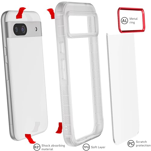 Ghostek Covert Google Pixel 8a Clear Case with Shockproof Drop Protection Premium Protective Wireless Charging Compatible Phone Cover Designed for 2024 Google Pixel 8a (6.1") (Clear) - color: Clear, size: Pixel 8a