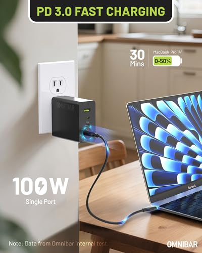140W USB C Charger, 4-Port GaN PD3.1 PPS Fast Charger Power Adapter - color: 140W Black