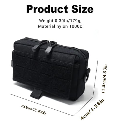 Tactical Molle Admin Pouch Compact Utility EDC Tool Bag Phone Pouches Fanny Waist Pack Bag Belt Pouch Small First Aid Kit - color: Khaki New