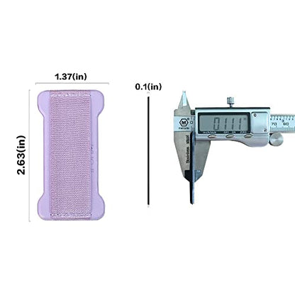 Phone Grip Holder for Hand, Universal Finger Strap Phone Holder, Finger Selfie Grip Compatible with Most Smartphones (Black Purple) -2Pack - color: Black+Purple