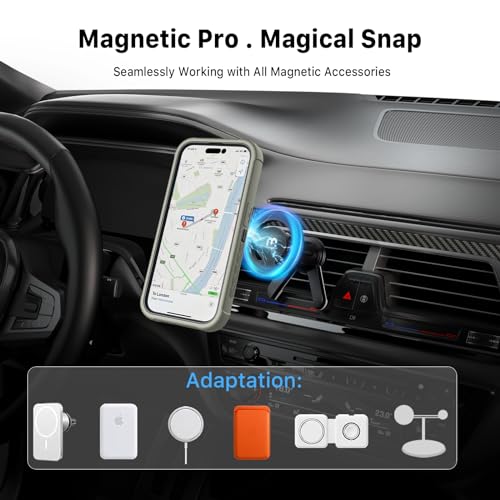 M MYBAT PRO Maverick Series for iPhone 15 Pro Max Case with Belt Clip Holster,[Compatible with Magsafe] w/Screen Protector,Anti-Drop,Shockproof,360°Rotatig Kickstand,Heavy Duty Protection - color: Natural Titanium