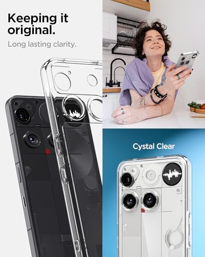 Spigen Ultra Hybrid Designed for Nothing Phone 3 Case (2025) [Anti-Yellowing] - Crystal Clear - color: Crystal Clear, size: Nothing Phone (3)