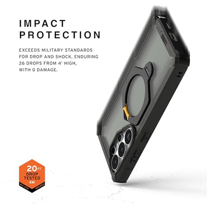 URBAN ARMOR GEAR UAG for Samsung Galaxy S26 Ultra Case 6.9" with 360° Kickstand Plasma XTE - Magnetic Charging Compatible Transparent Rugged Military Drop Tested Protective Cover, Black - color: Plasma XTE 360 - Black