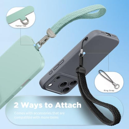 SURPHY Elastic Phone Wrist Strap, Phone Lanyard, Key Chain Lanyards - color: Black