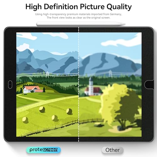 3 Pack Paper Screen Protector for iPad 10.2 in (9th/8th/7th,2021/2020/2019) - size: 10.2" iPad