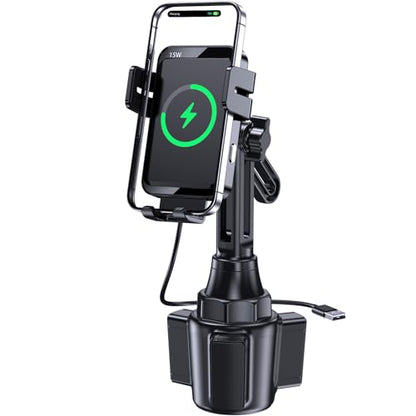 Wireless Car Charger 15W Cup Holder Air Vent Phone Mount Car Charger - style: Cup holder