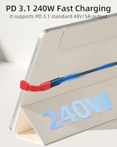 80Gbps Short USB 4 Flat Extension Cable,3.1 USB C Fast Charging Cable,PD 240W 90 Degree USB C Male to USB C Female Extender Cable,8K@60Hz Video Display for Phone,Tablets,Red(0.16FT/2Pack) - style: 2 Red