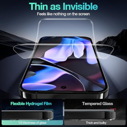 3 Pack Flexible Film for Google Pixel 9 Pro XL Screen Protector[NOT GLASS], Invisible Thin, Never Cracks, Full Coverage, Scratch Resistant&Self-Healing