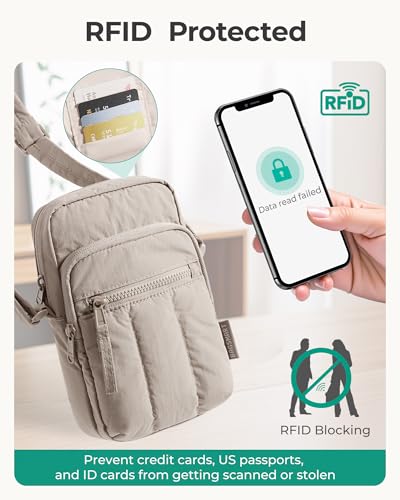 BAGSMART Crossbody Bags for Women, Mini Cell Phone Cross body Purses Travel Wallet with RFID Blocking Card Slots - color: Dawn Blue