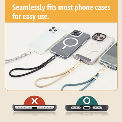 Phone Lanyard Wrist, Phone Wrist Strap for Case with 2 Tether Tabs - color: Morning Teal