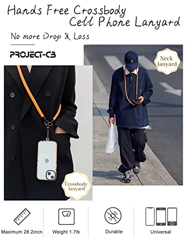 Cell Phone Lanyard ×1, Tether Tab ×2, Universal Adjustable Phone Strap, Crossbody, Neck Phone Lanyard, Rope Strap - color: White
