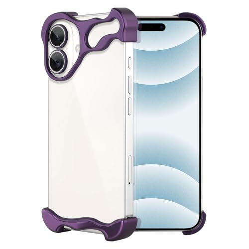 Frameless Phone Case Crafted for iPhone 16 Plus Purple - color: Aluminum Purple, size: iPhone 16 Plus