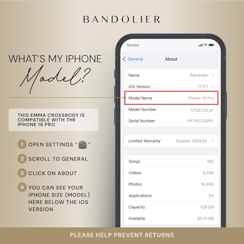 Bandolier Hailey Leather Crossbody Phone Case iPhone 16 Pro- Cognac | Crossbody leather phone case. Built-in wallet w/ snap-closure. Adjustable & removable leather strap. Phone drop protection. - color: Cognac/Gold, size: iPhone 16 Pro