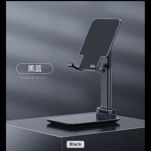 Phone and Tablet Stand, Adjustable, Foldable Universal Mount, Compatible with iPhone, iPad. Useful for Study Table, Office, Home etc. Phone, Ipad, Stand. (Black) - color: Black