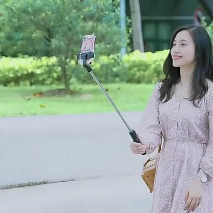 PINHEN Phone Tripod & Selfie Stick,3 in 1 Extendable 360° Rotation Tripod Stand with Detachable Wireless Remote Portable Smart Phone Holder Compatible with iPhone Android Sansung - color: White