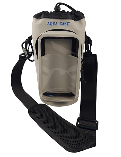 Cell Phone & Water Bottle Crossbody Grey Bag 100% Waterproof Floating Dry Bag Protection for Your Mobile Device During All Water Sports | Sling Carrier for Up to 34oz Travel Tumbler