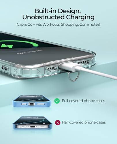 Phone Tether Tab for iPhone, Universal Cell Phone Lanyard Tabs Black Clear