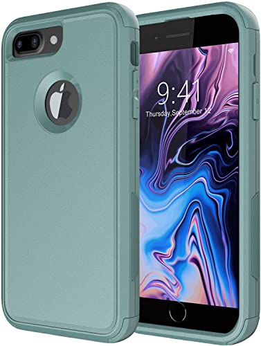 Diverbox for iPhone 8 Plus Case, iPhone 7 Plus Case [Shockproof] [Dropproof] [Dust-Proof],Heavy Duty Protection Phone Case Cover for Apple iPhone 8 Plus & 7 Plus (Pine Green) - color: Pine Green