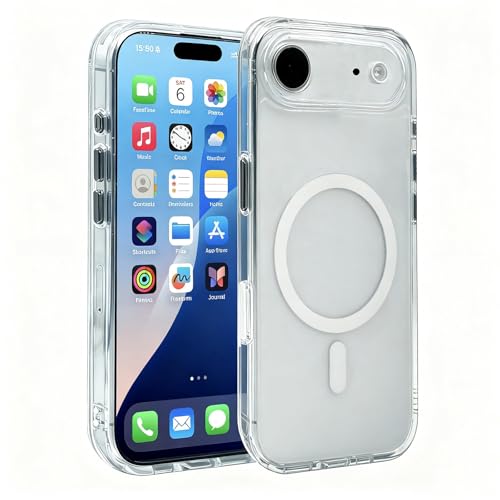 Magnetic for iPhone 17 Air Case Clear with [Camera Control Cover] [Compatible with MagSafe] Slim & Non-Slip Frosted Hard PC Back & Soft TPU Bumper Matte Phone Cover for iPhone 17 Air 6.6" - size: iPhone 17 Air