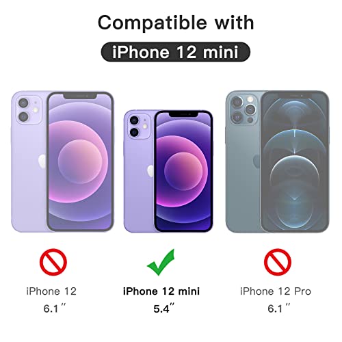 JETech Full-Coverage Screen Protector for iPhone 12 mini, 3-Pack | Black Edge Tempered Glass, Easy Installation Tool, HD Clear, Case-Friendly - size: iPhone 12 mini