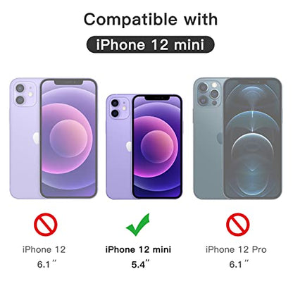 JETech Full-Coverage Screen Protector for iPhone 12 mini, 3-Pack | Black Edge Tempered Glass, Easy Installation Tool, HD Clear, Case-Friendly - size: iPhone 12 mini