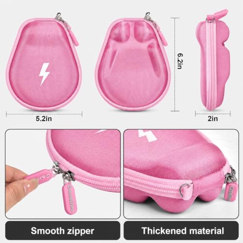 Casmilee Headphones Case Compatible with SHOKZ OpenRun Pro 2/1/Mini, OpenRun Standard/Mini, OpenMove, OpenSwim Pro, OpenSwim, Open-Ear Bone Conduction Sport Headphones, Travel Storage Only (Pink) - color: Pink