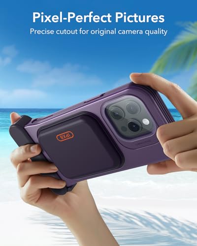 ESR Waterproof Phone Pouch for iPhone 13 Pro / 14 Pro / 15 Pro, Purple | Underwater Touch Sensitivity, IPX8 Floating Waterproof Cellphone Case with Lanyard, Dry Bag for Snorkeling - color: Purple