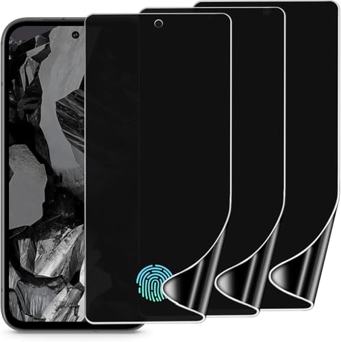 3 Pack Privacy Screen Protector for Google Pixel 8A 6.1", Ultra-Thin Anti-Spy Soft TPU Hydrogel Protective Film for Google Pixel 8A - Self-Healing, Touch Sensitive, Case Friendly - size: Google Pixel 8A