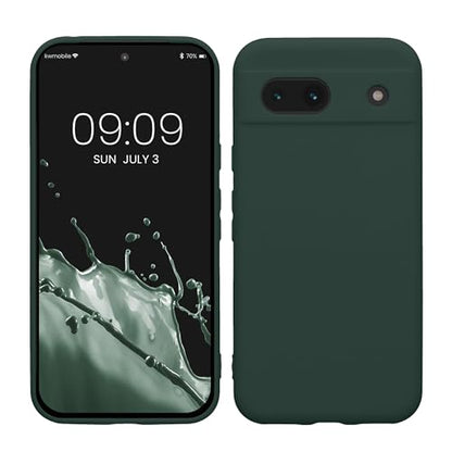kwmobile Case Compatible with Google Pixel 8a Case - Protective Slim TPU Phone Cover - Soft Matte Finish - Moss Green - color: moss green