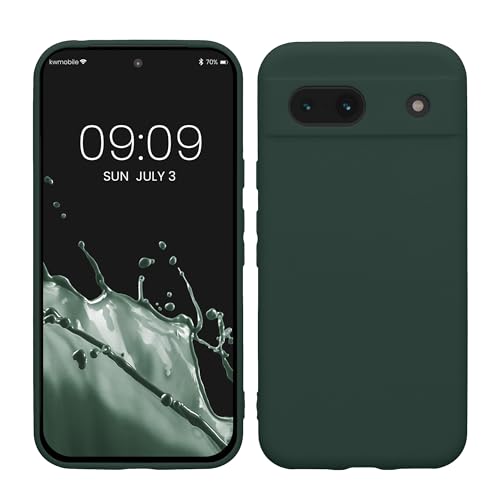 kwmobile Case Compatible with Google Pixel 8a Case - Protective Slim TPU Phone Cover - Soft Matte Finish - Moss Green - color: moss green