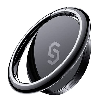 SYNCWIRE Adhesive Phone Ring Holder, Cell Phone Grip, iPhone Ring Stand - color: Black, size: 1 Pack