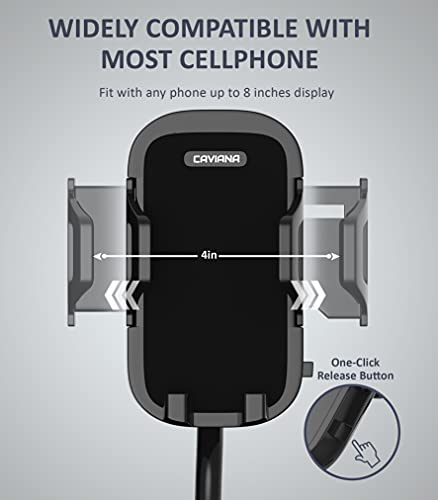 Double Phone Holder for Car Cup Holder – Extra Long and Flexible Neck, 360° Rotatable Cradle Car Phone Mount - Adjustable Cell Cup Holder, Universal Size Fits 2 iPhone, Samsung, GPS - style: Extended - Cradle Holders